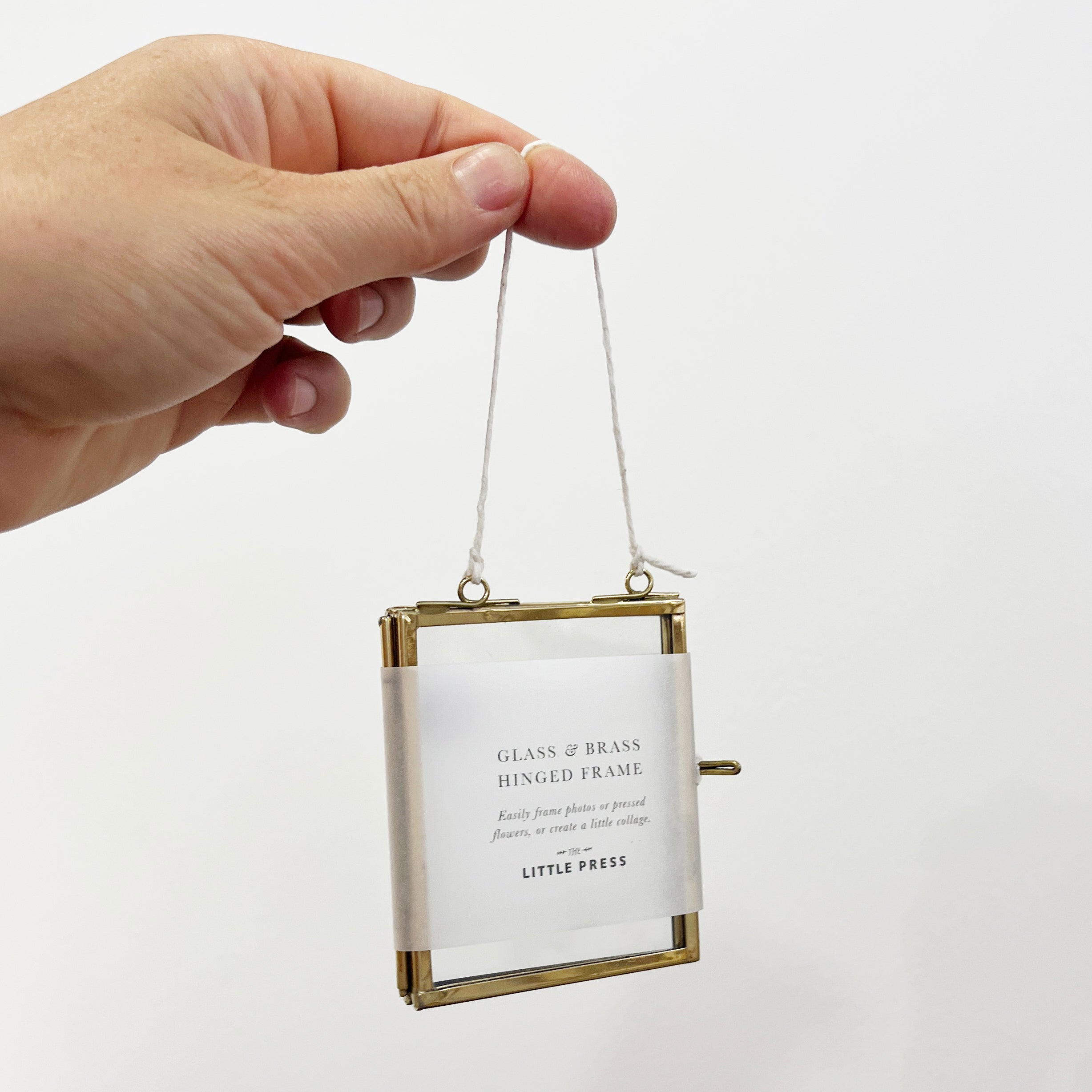 Glass Brass Hinged Frame - small