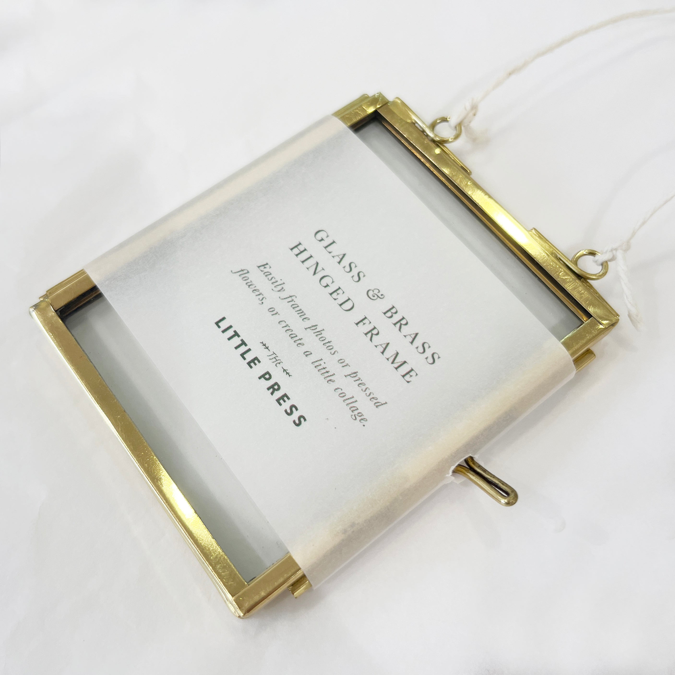 Glass Brass Hinged Frame - small
