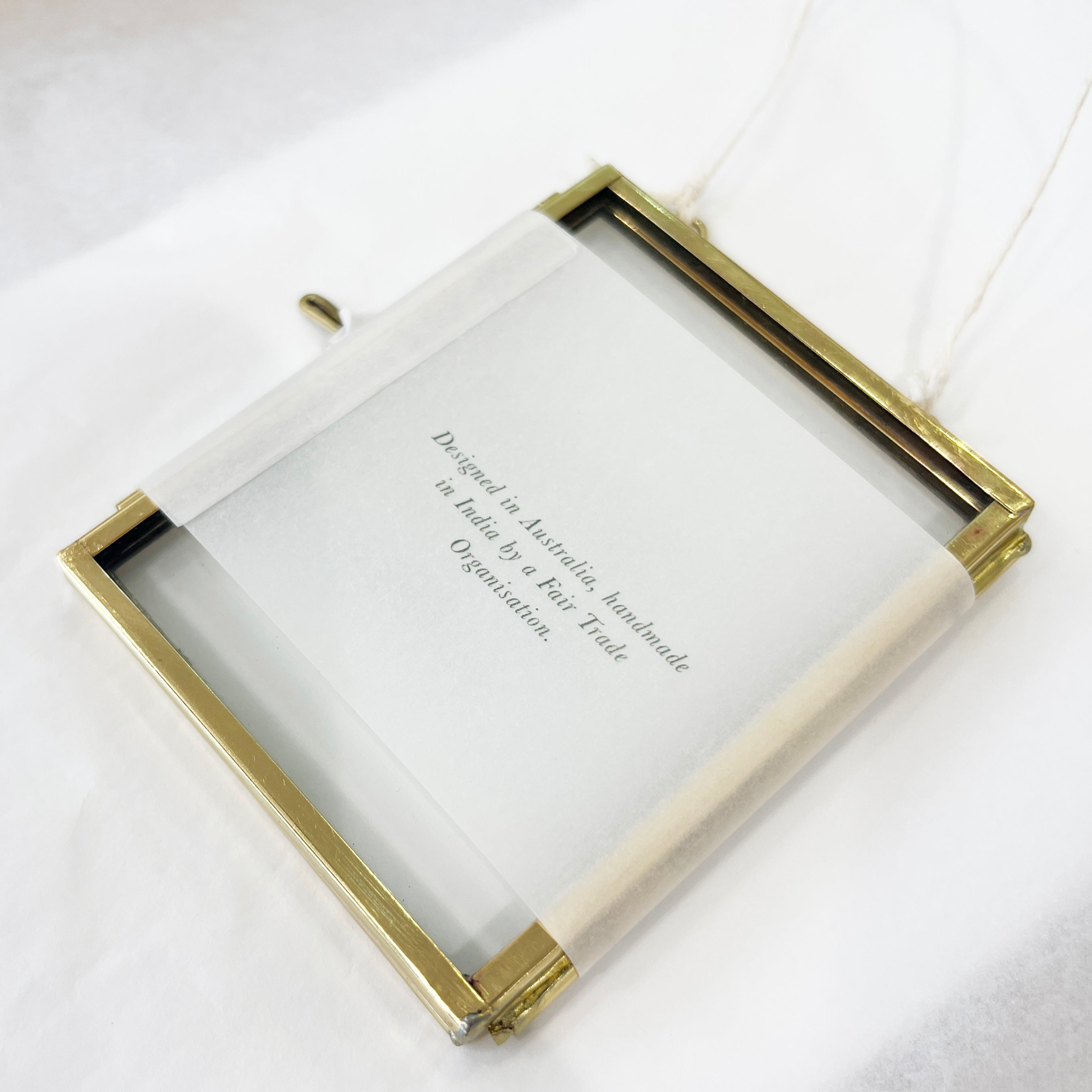 Glass Brass Hinged Frame - small