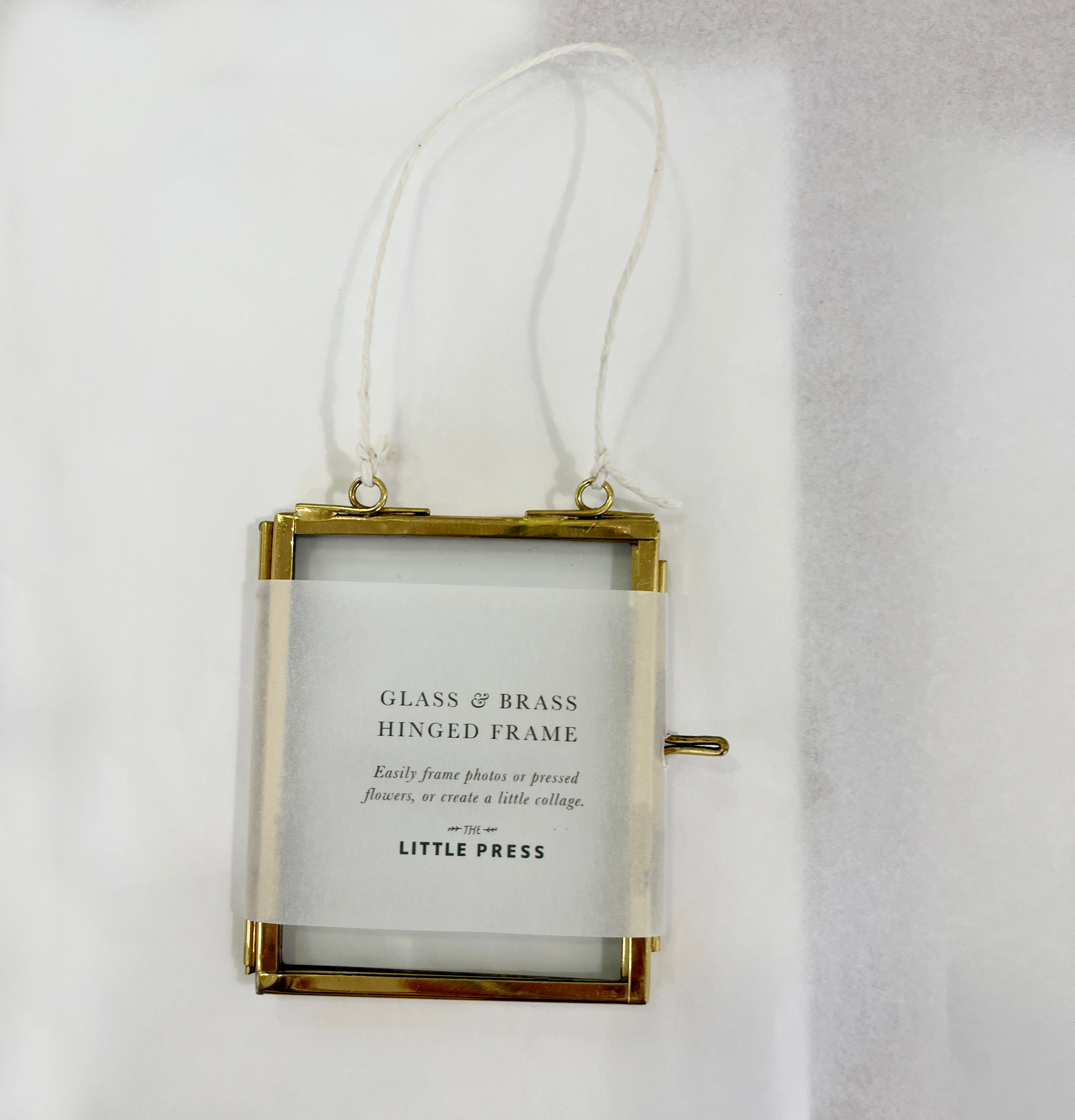 Glass Brass Hinged Frame - small
