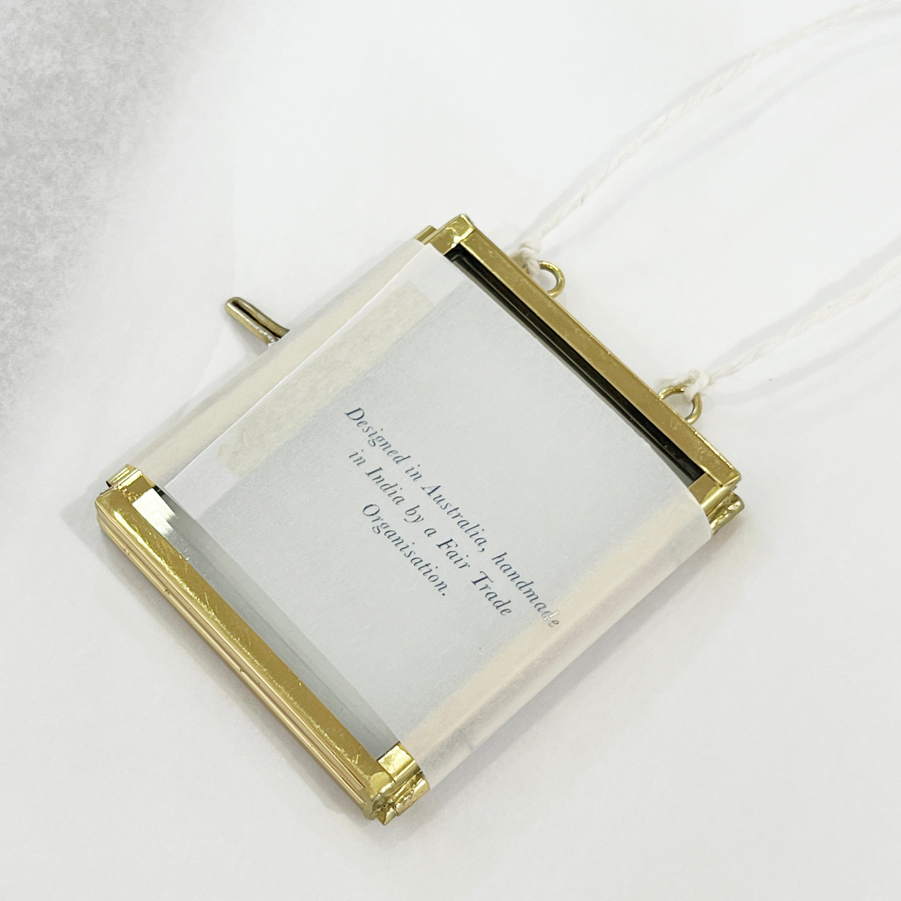 Glass Brass Hinged Frame - mini