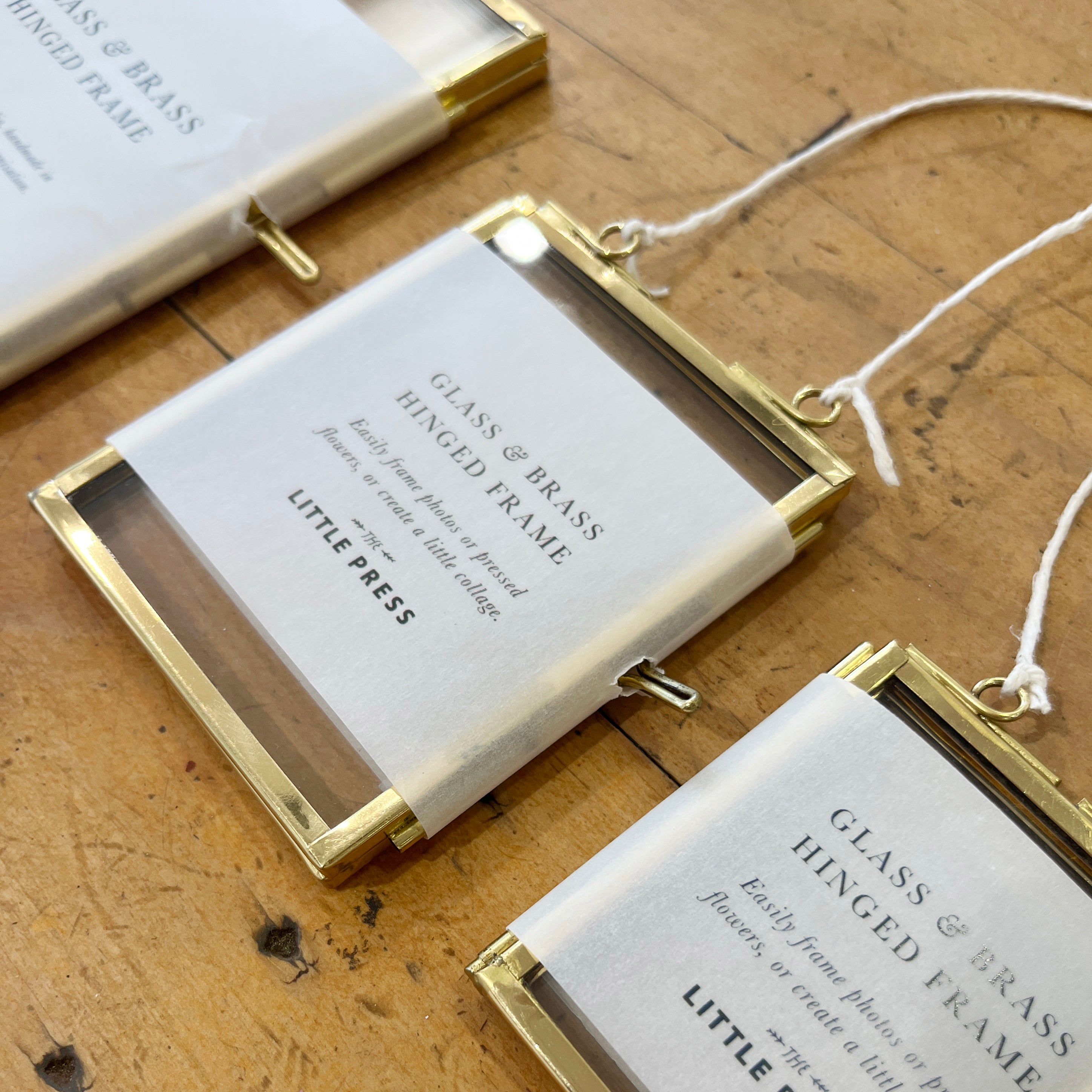 Glass Brass Hinged Frame - mini