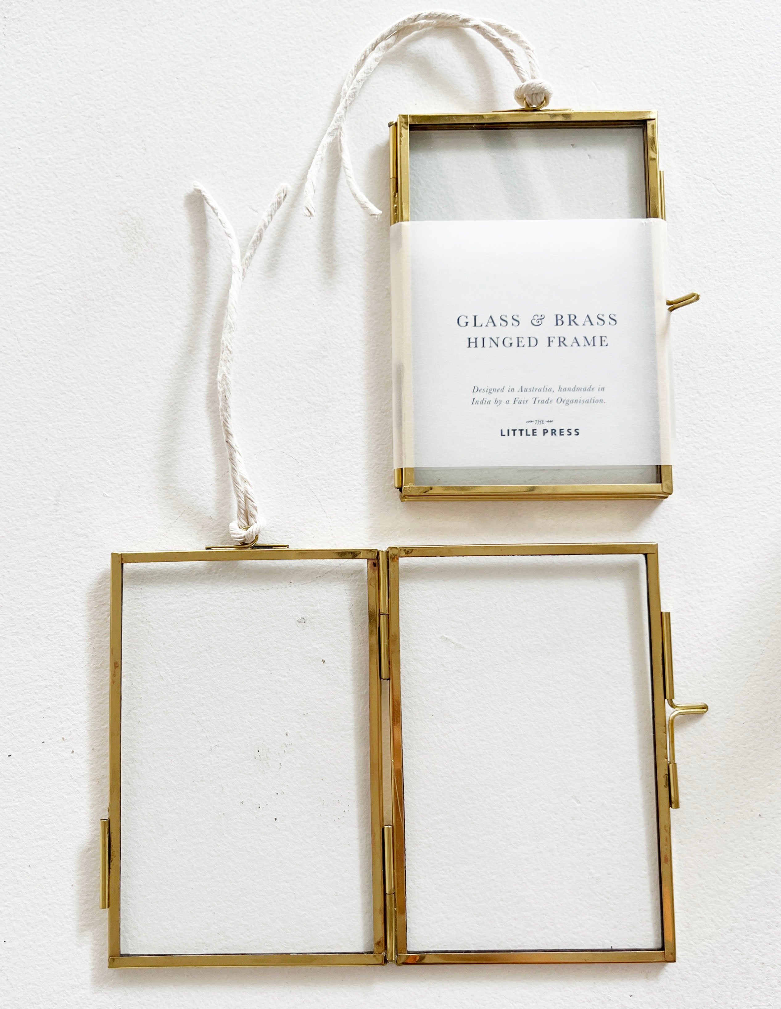 Glass Brass frame - medium
