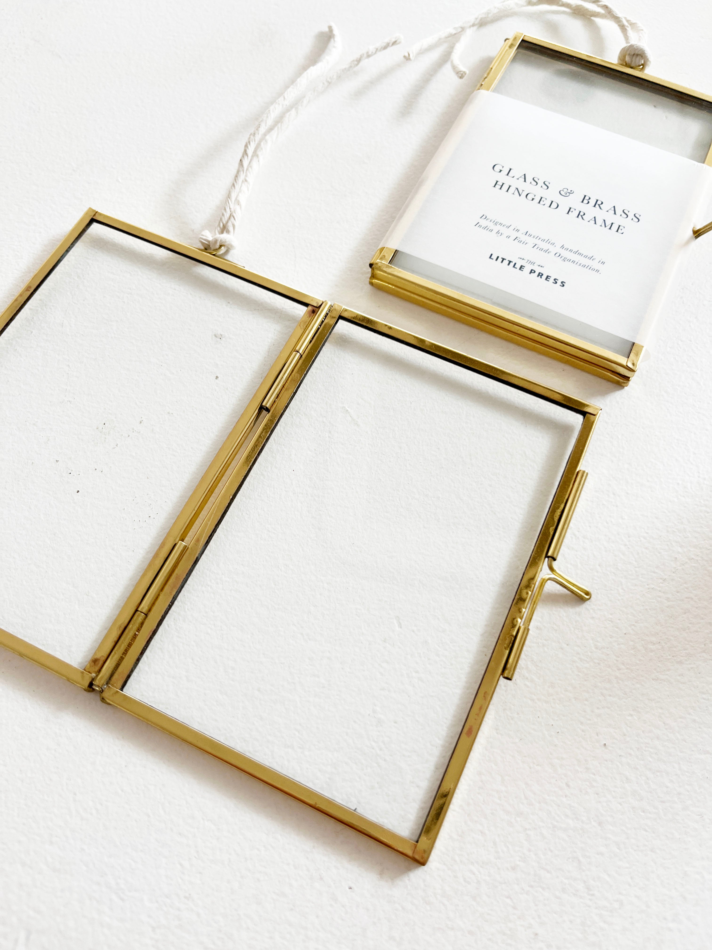 Glass Brass frame - medium