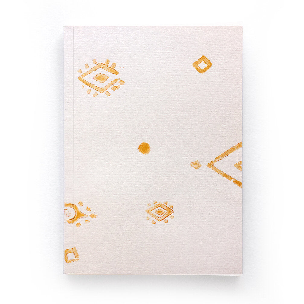 BLUSH ~ block printed notebook