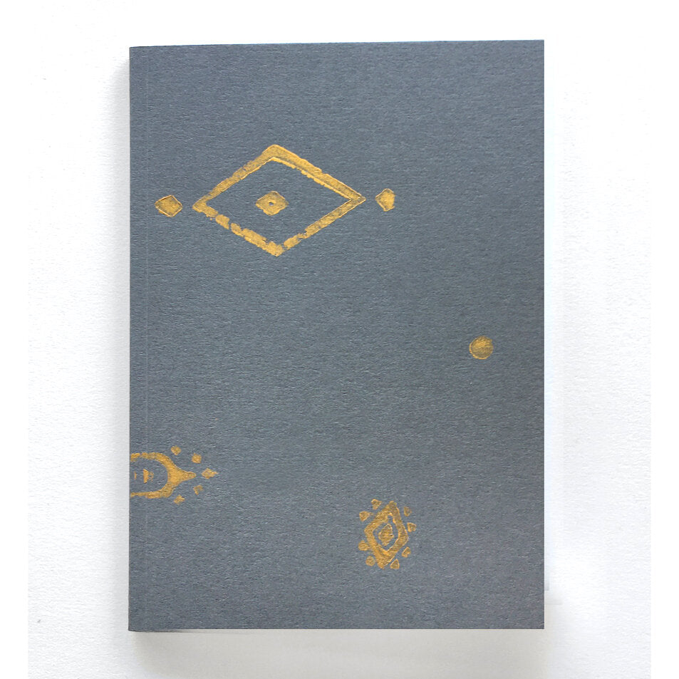 GREY ~ block printed notebook
