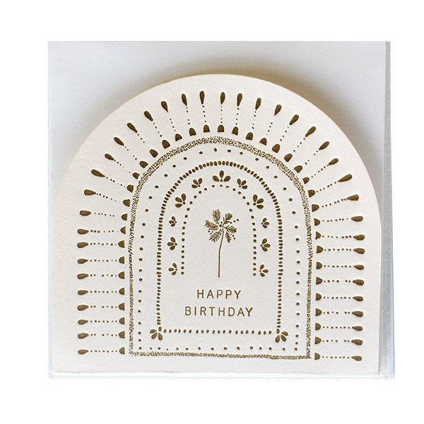 Happy Birthday ~ palm tree - blush
