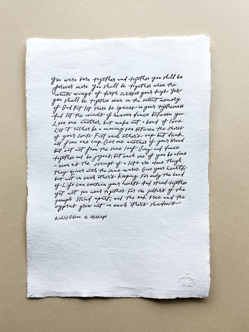 Kahlil Gibran : On Marriage