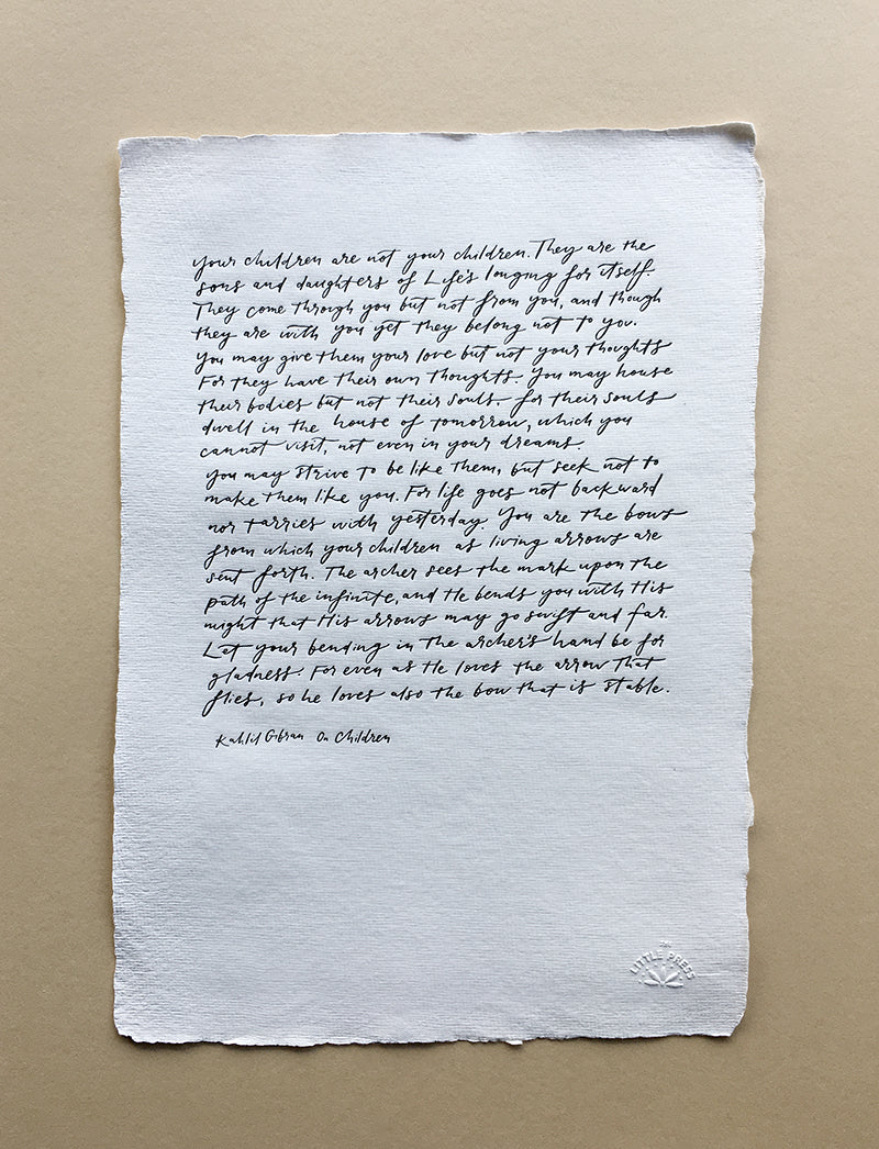 Kahlil Gibran : On Children