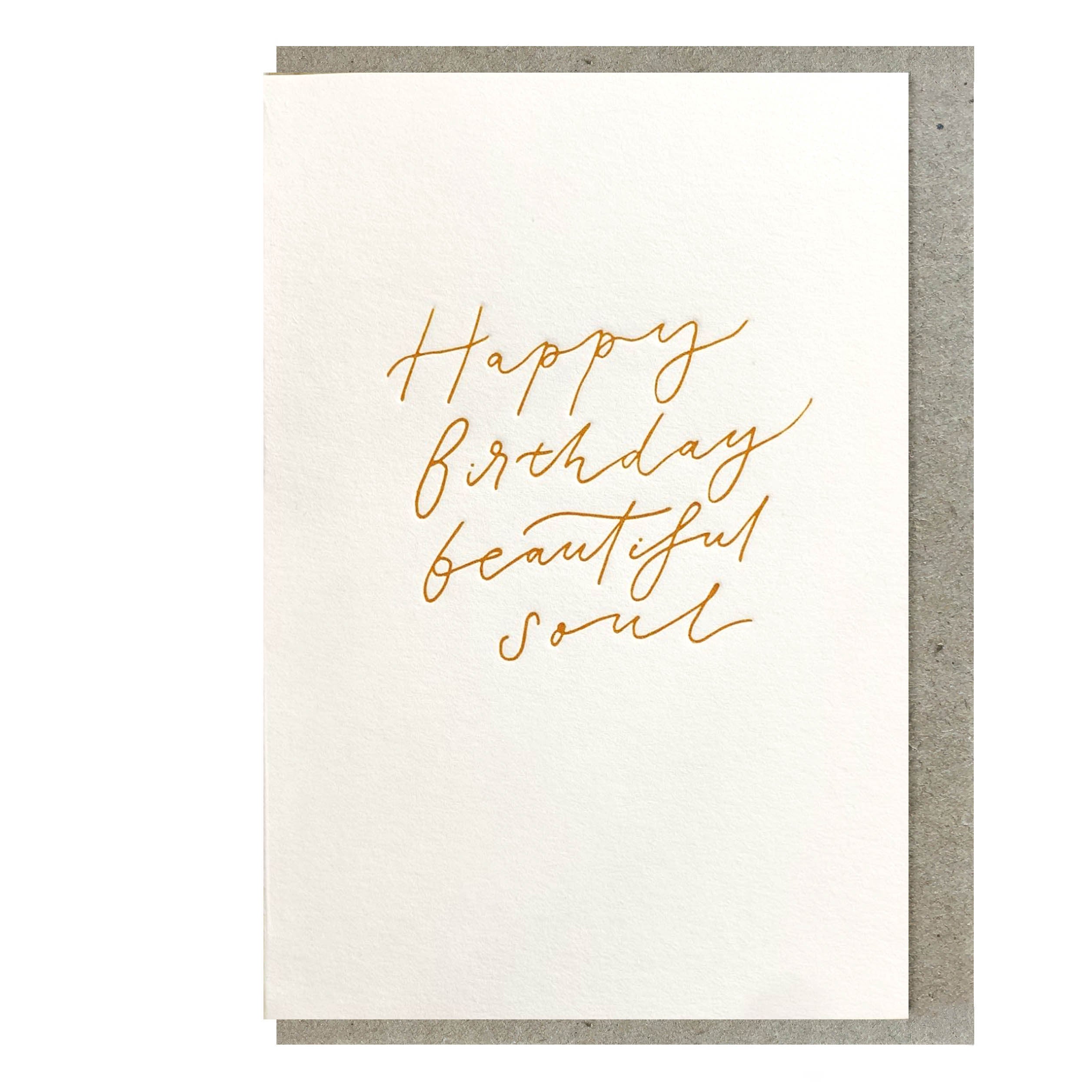 Happy Birthday Beautiful Soul - regular card