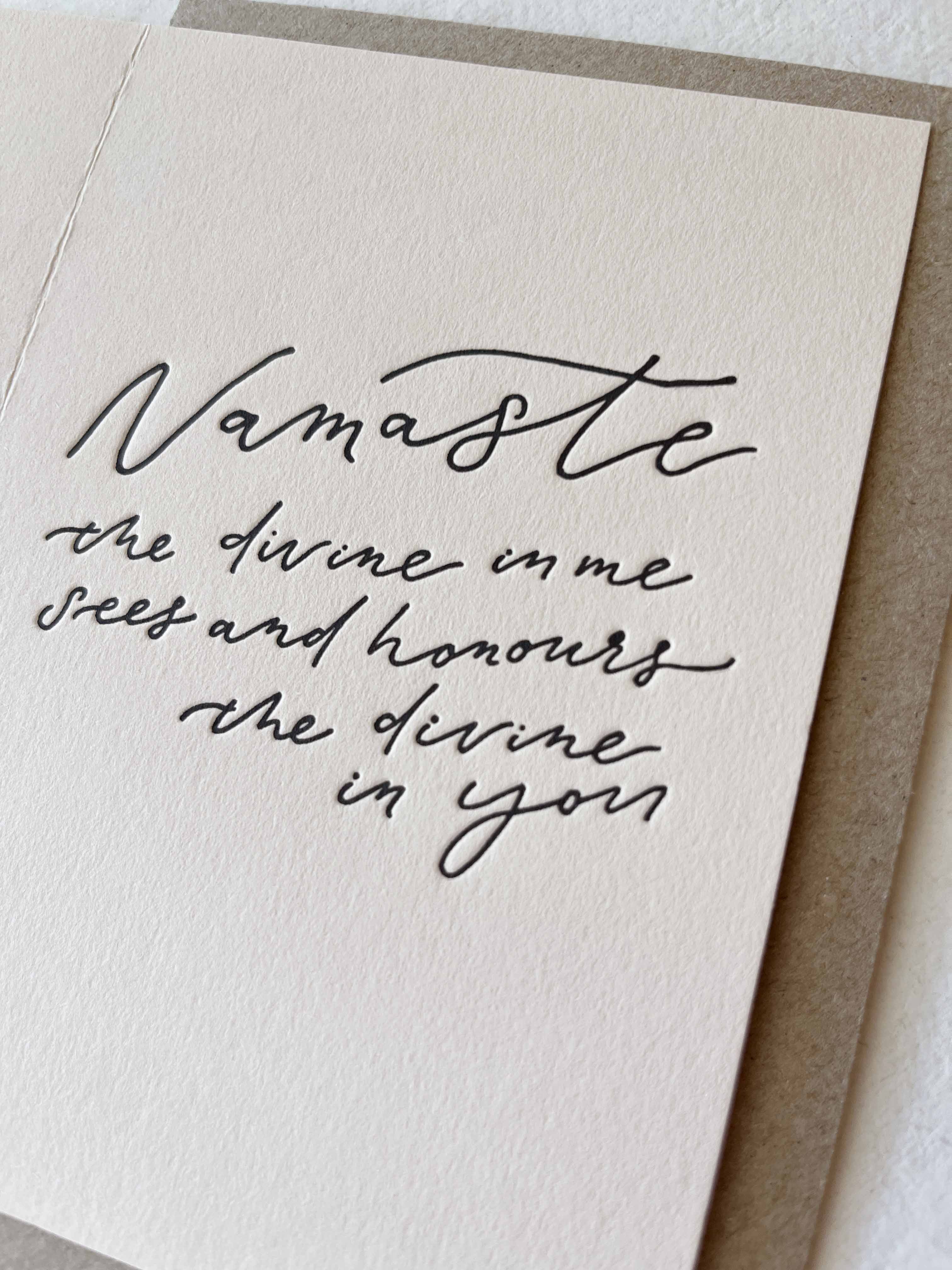 Namaste -regular card
