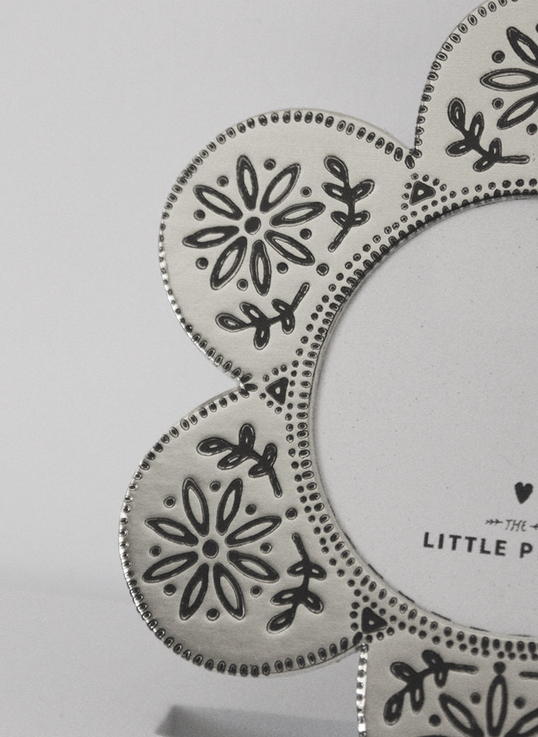 Faux Tin ~ Flower Frame ~ limited edition Silver