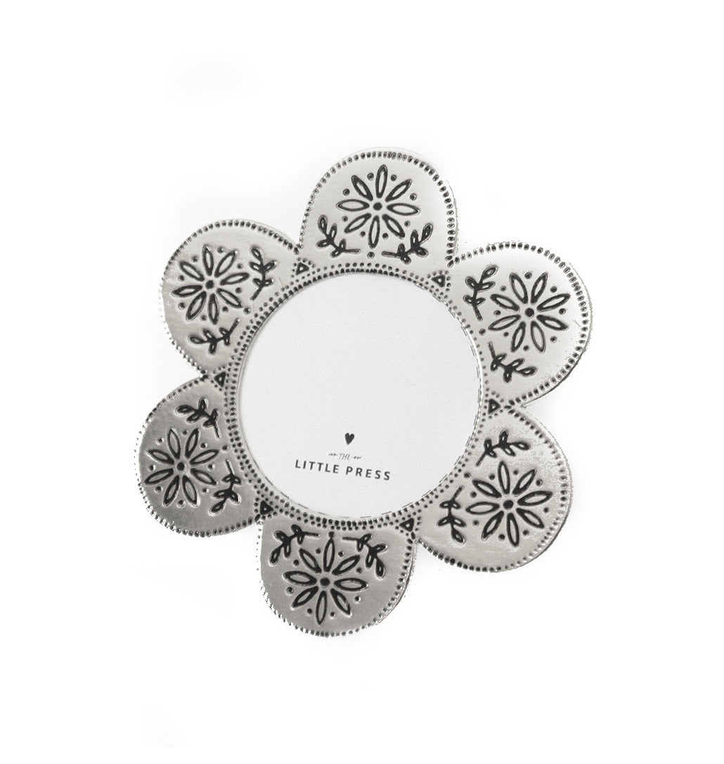 Faux Tin ~ Flower Frame ~ limited edition Silver