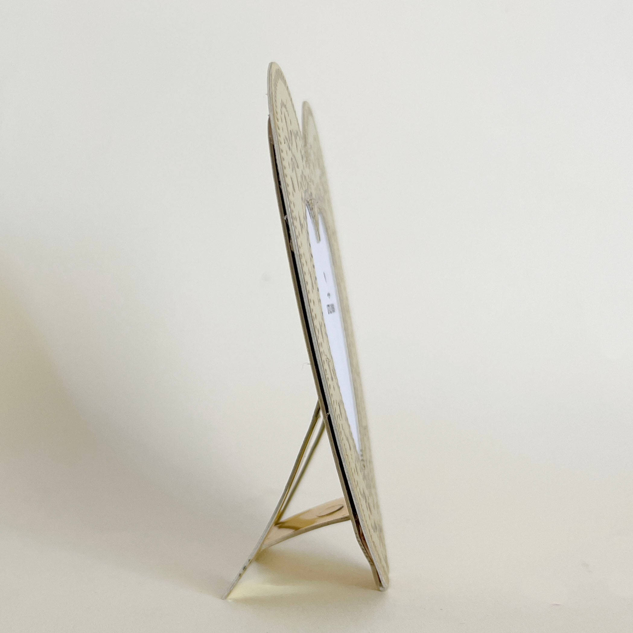 Faux Tin ~ Heart travel/desk frame ~ gold