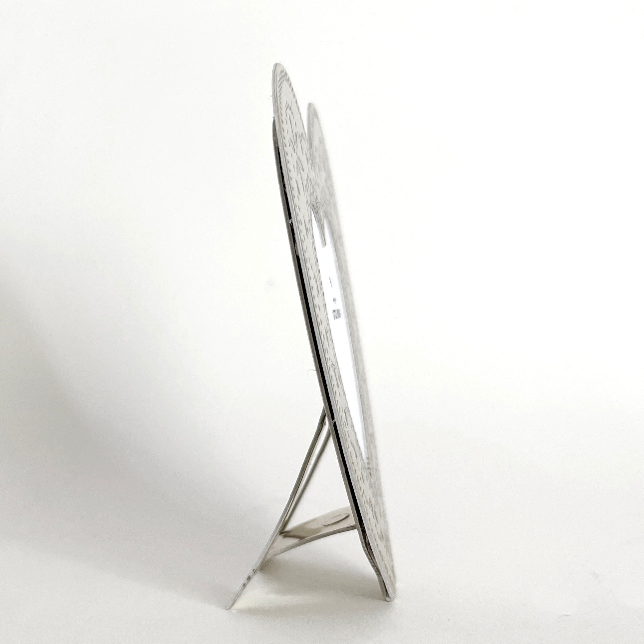 Faux Tin ~ Heart travel/desk frame ~ silver