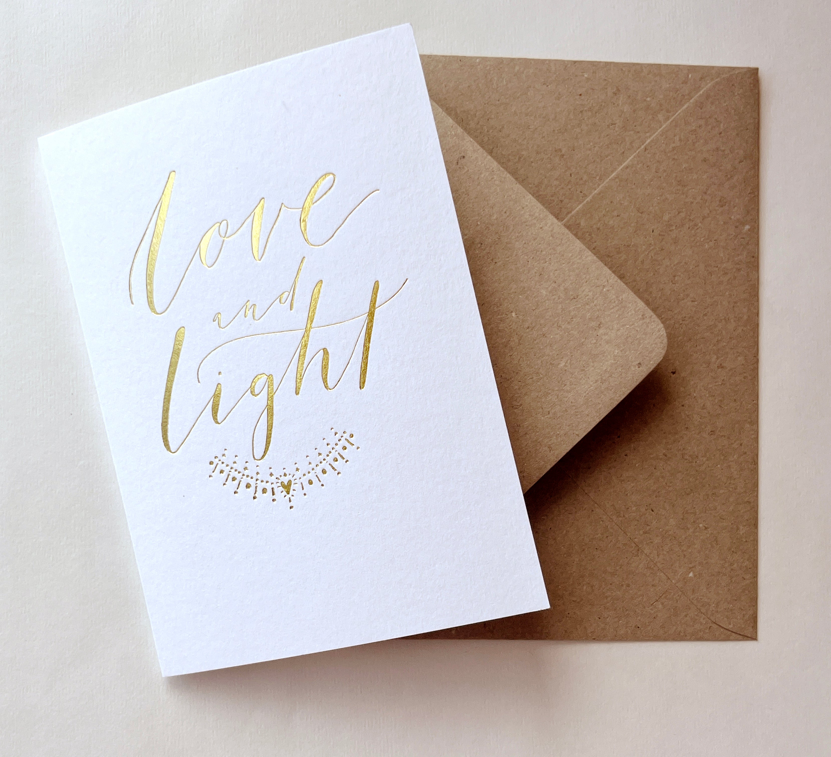 LOVE & LIGHT gold foil