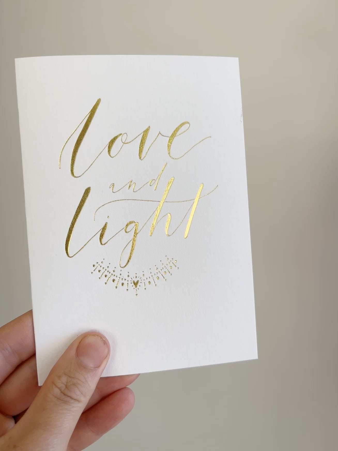 LOVE & LIGHT gold foil