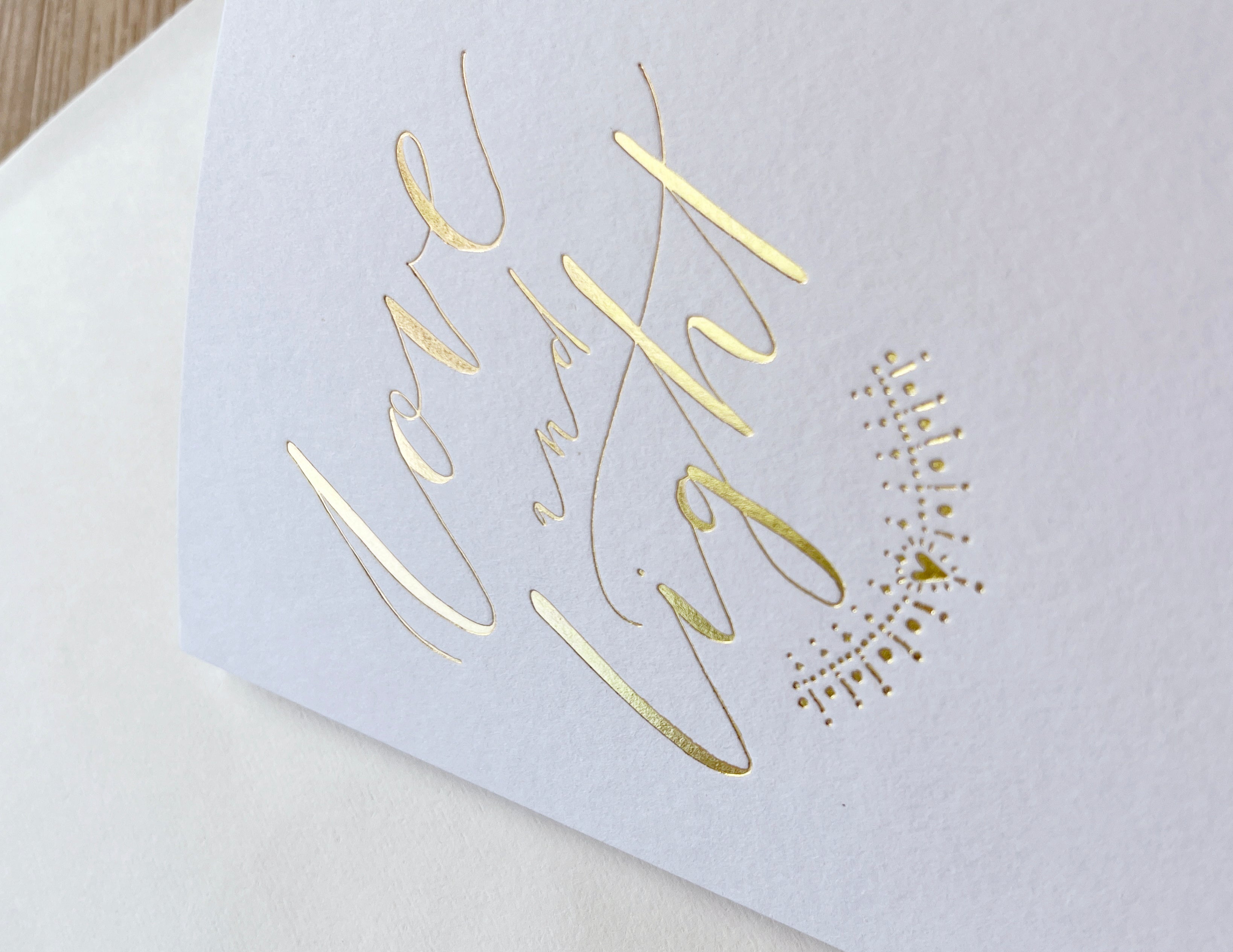 LOVE & LIGHT gold foil