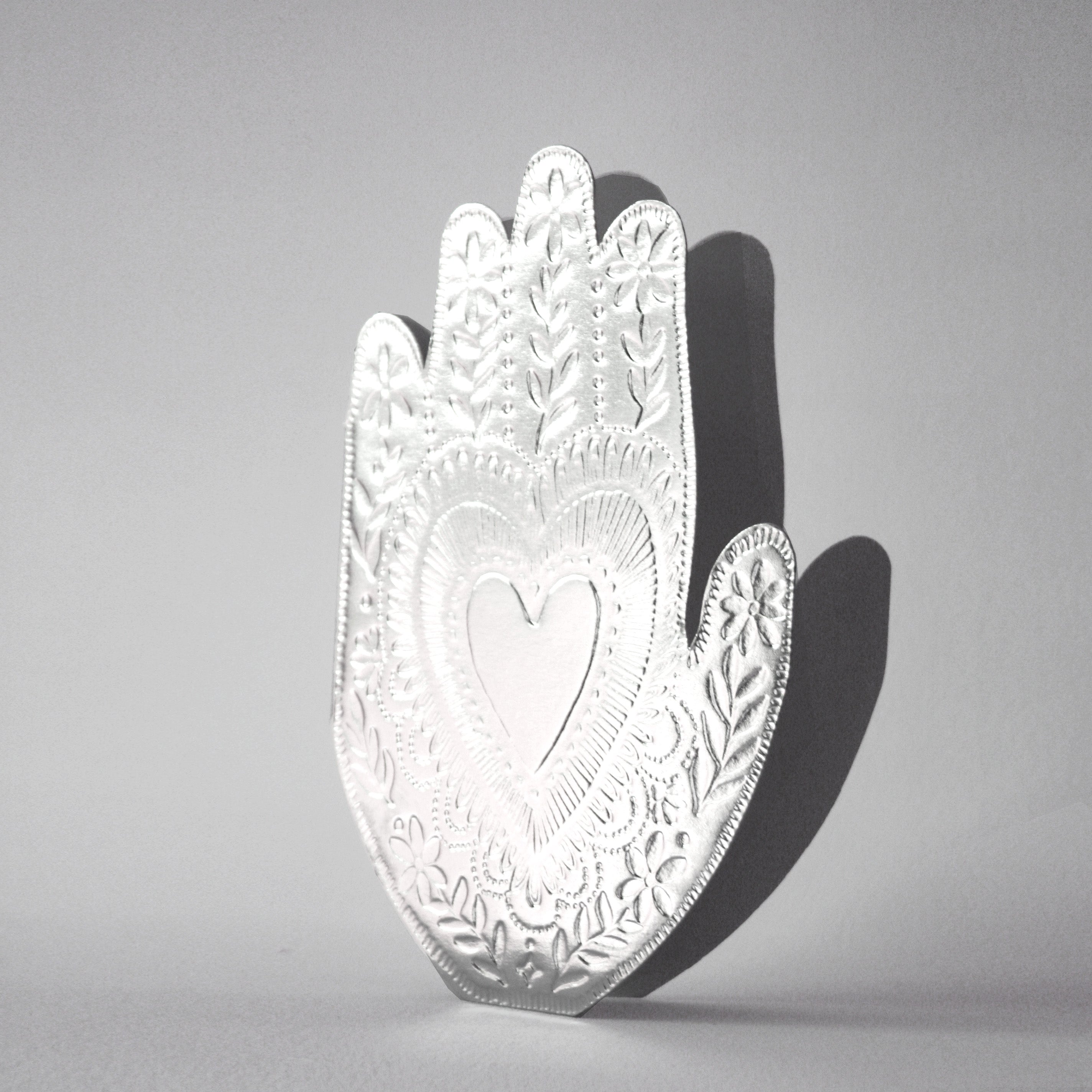 Hamsa Hand - Faux Tin Greeting Card