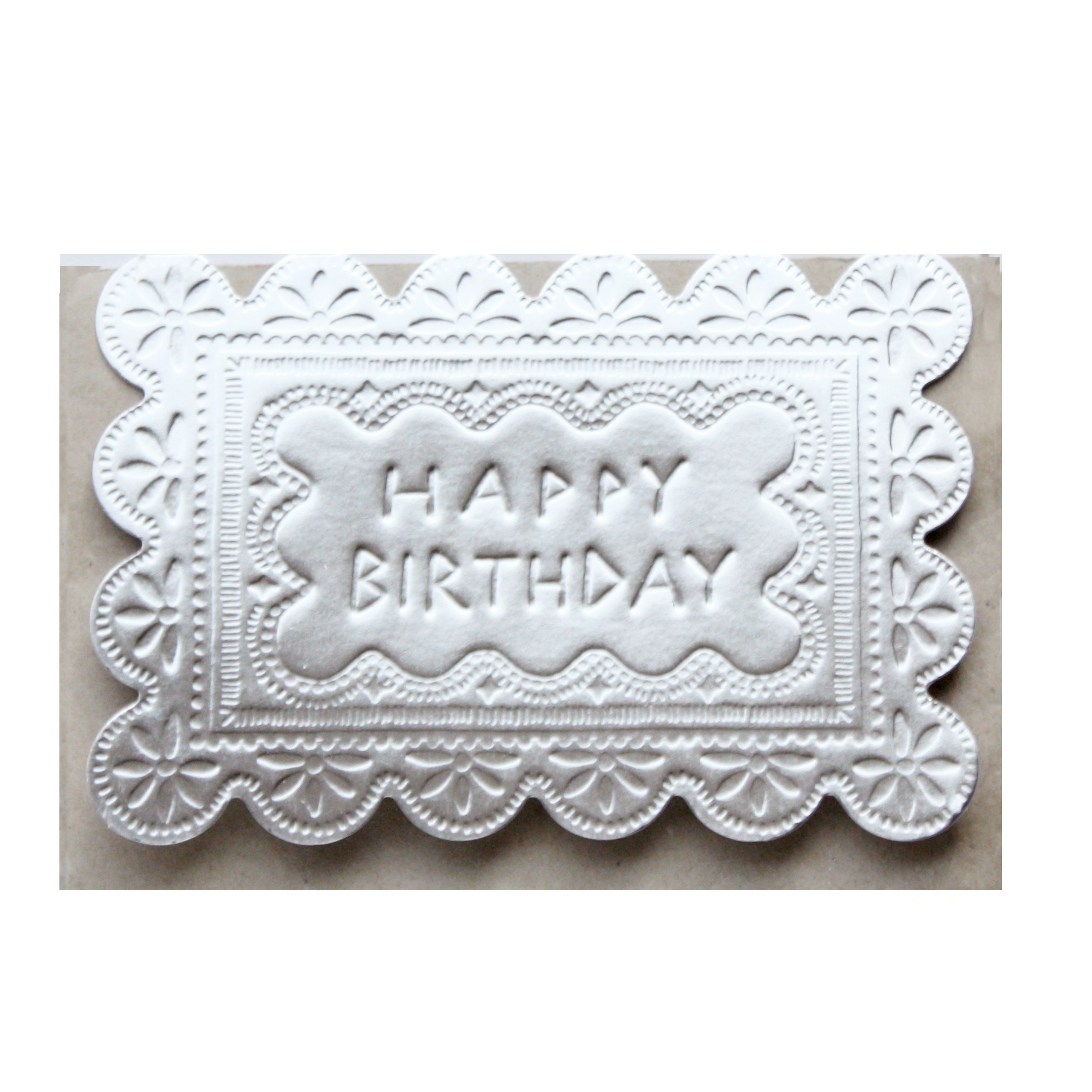 Happy Birthday - Faux Tin Greeting Card