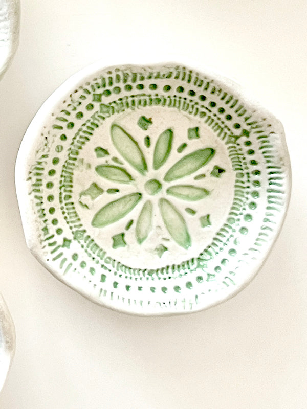 Ceramic Ring Dish small ~ green