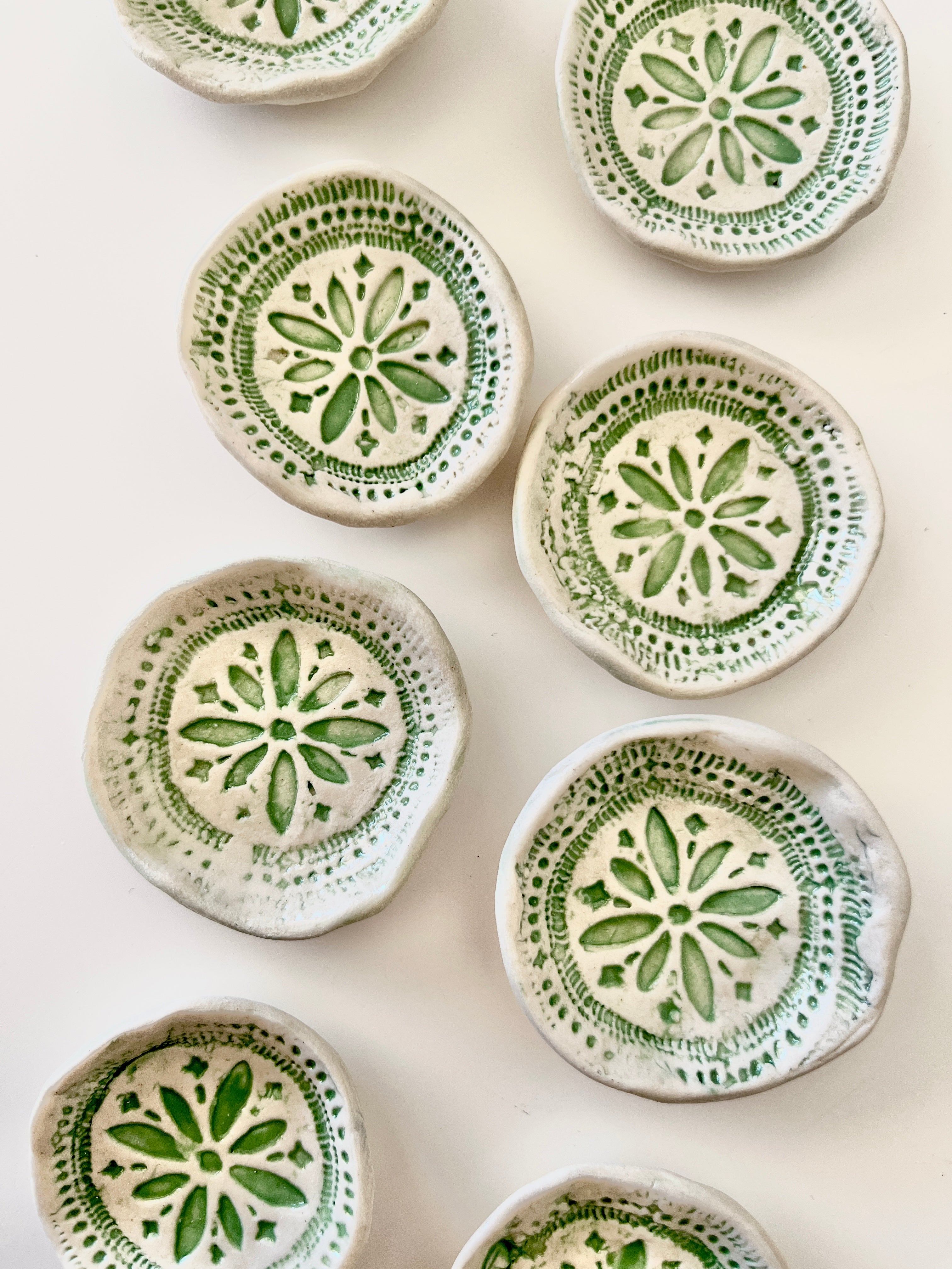 Ceramic Ring Dish small ~ green