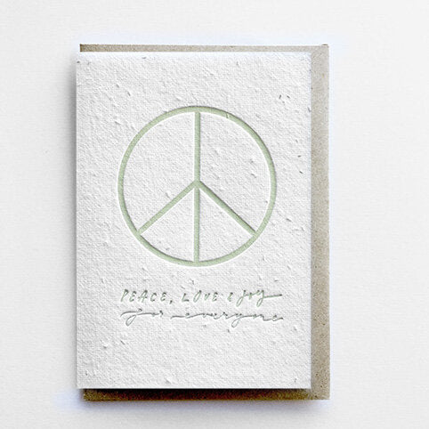 Plantable Card: Peace, Love, Joy for Everyone